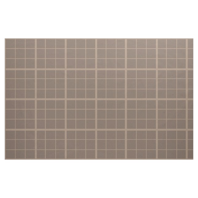Braun-Erdfarbene Fensterpaneel-Karo  Stoff (Fat Quarter (45,7 x 55,9 cm))
