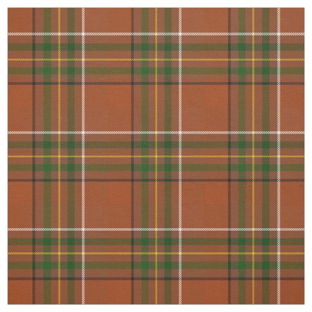 Braun-erdige Karo-Tartan  Stoff (Muster)