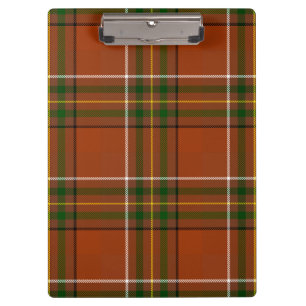 Braun-erdige Plaid-Tartan  Klemmbrett