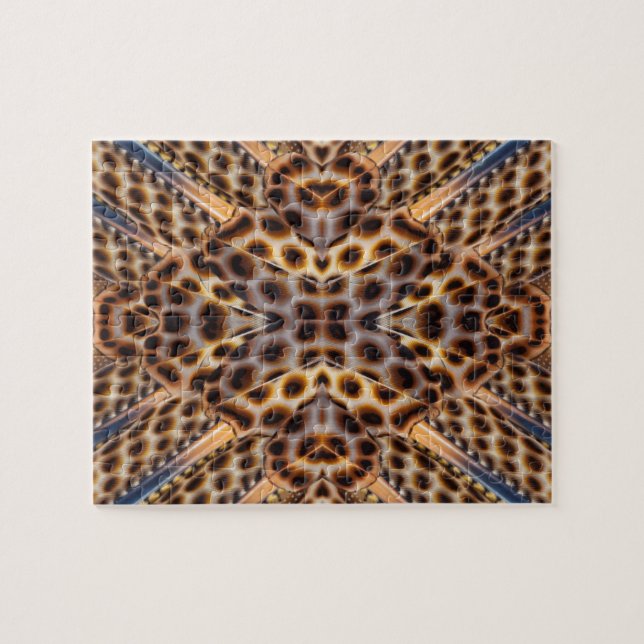 Braun-Fasant-Federkalieidoskop Puzzle (Horizontal)