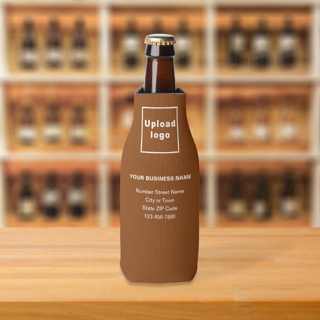 Braun-Flasche für die Handelsmarke Cooler Flaschenkühler (Build brand name awareness. Your business brand on brown bottle cooler.)