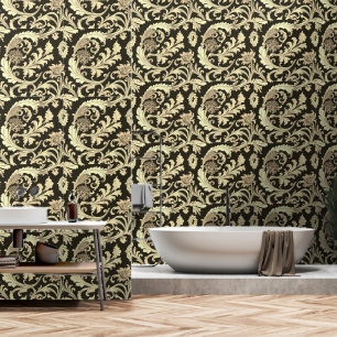 Braun Fleur Antique Muster Tapete