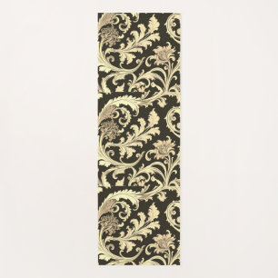 Braun Fleur Antique Muster Yogamatte