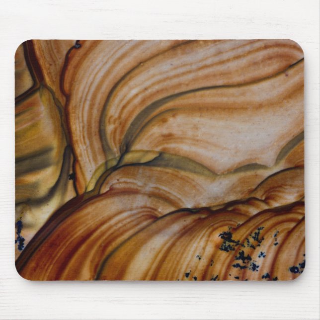 Braun gefärbter Deschutes-Jasper Mousepad (Vorne)