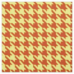Braun Gelb Houndstooth Karo Gingham Stoff