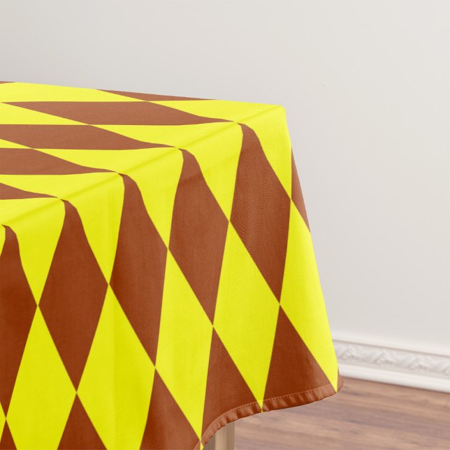 Braun Gelbe Harlekin Karo-Design  Tischdecke (Von Creator hochgeladen)