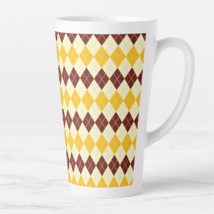Braun - Gelbes schottisches Tartan-Muster Milchtasse