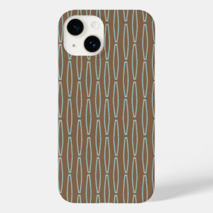 braun geometrische Wiederholung Case-Mate iPhone 14 Hülle
