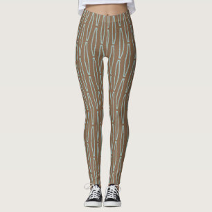 braun geometrische Wiederholung Leggings