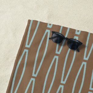 braun geometrische Wiederholung Strandtuch