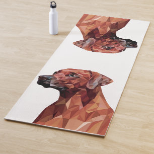 Braun geometrischer Hund Yogamatte