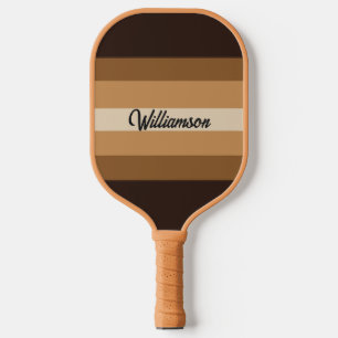 Braun gestreift, braun handgefertigt pickleball schläger