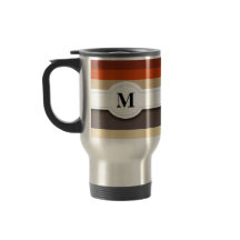 Braun gestreiftes Muster Tasse