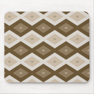 Braun getöntes Diamantmuster Mousepad