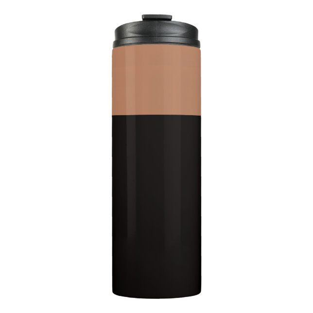 Braun-Glossy-Thermaltumbler - Tasse heiß und kalt (Vorderseite)