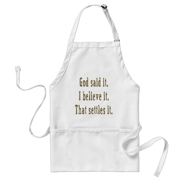 Braun Gott hat es gesagt Schürze (Vorne)