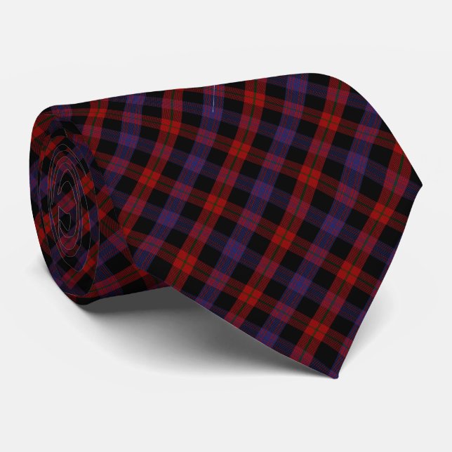 Braun Grady Tartan Karomuster Krawatte (Gerollt)