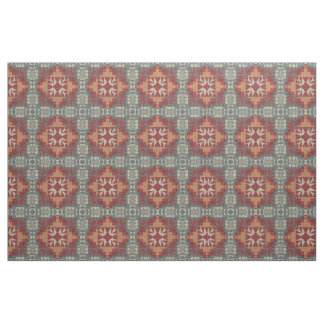 Braun Grau Dunkelrot Orange Taupe Beige Ethnolook Stoff