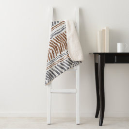 Braun Grau Moderne Boho Wandbehänge Sherpadecke