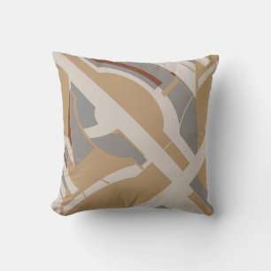 Braun-graue Taupe-Diagonal-MCM-inspirierte Kunstge Kissen