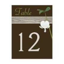 Braun, grün, Elfenbeinblutung Tischnummer des Herz