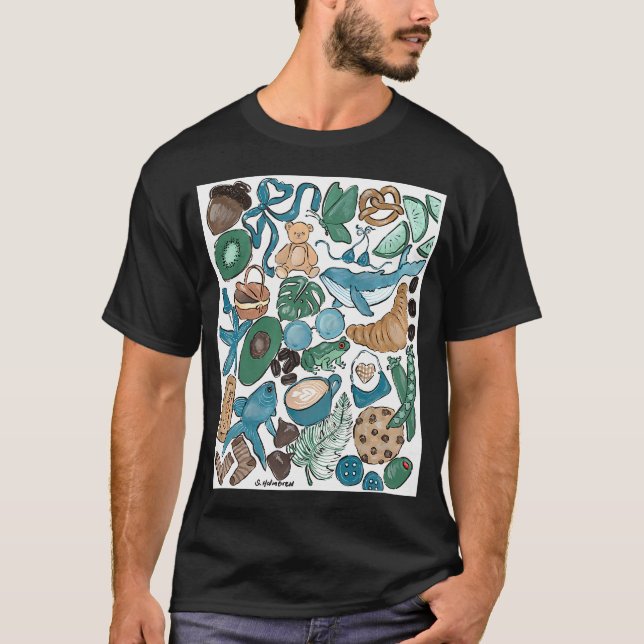 Braun, Grün und Blau T-Shirt (Vorderseite)
