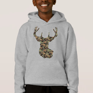 Braun Grüne Baumrinden Muster Bock Hoodie