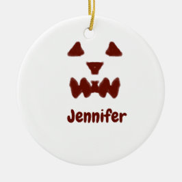 Braun Halloween beängstigender Gesichtsfall hinzuf Keramik Ornament