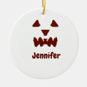 Braun Halloween beängstigender Gesichtsfall hinzuf Keramik Ornament