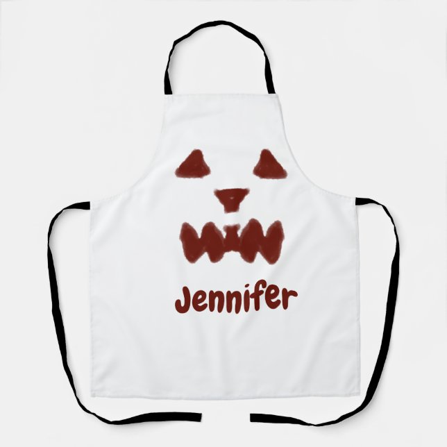 Braun Halloween beängstigender Gesichtsfall hinzuf Schürze (Vorderseite)