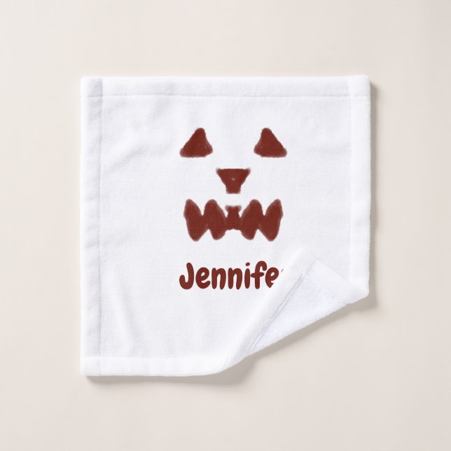 Braun Halloween beängstigender Gesichtsfall hinzuf Waschlappen (Waschlappen)