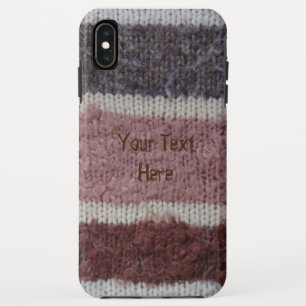 braun handgestrickte Streifen Shabby Chic Vintage Case-Mate iPhone Hülle