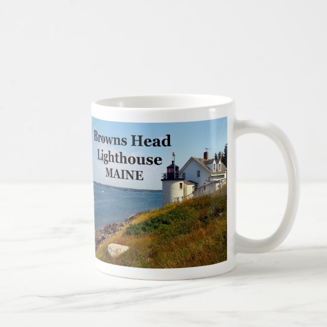 Braun-Hauptleuchtturm, Maine-Tasse Tasse (Rechts)