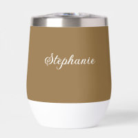 Braun Herbst Name Modern Elegant Monogram Boho