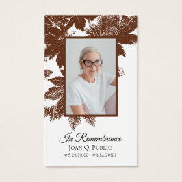 Braun Herbstlaub Beerdigungsgebet