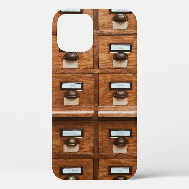 Braun-Holzschublade Case-Mate iPhone Hülle (Rückseite)
