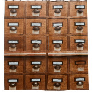 Braun-Holzschublade Duschvorhang