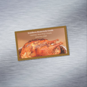 Braun Homestyle gekochte Türkei Fertiggerichte Magnetische Visitenkarte