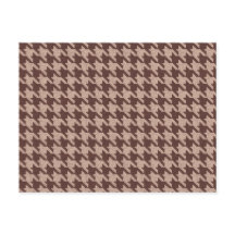 Braun Houndstooth Preppy Klassisches Muster Blanko