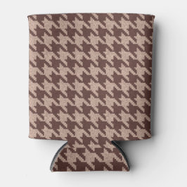 Braun Houndstooth Vornehm Klassisches Muster Dosenkühler