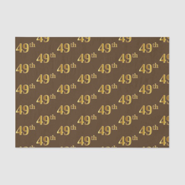Braun, Imitate Gold 49. (neunundvierzig) Veranstal Seidenpapier (Vorderseite)