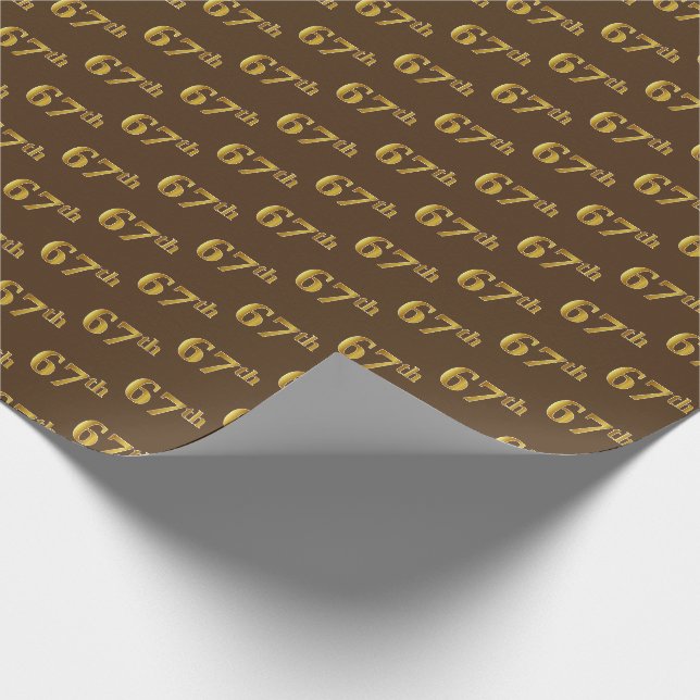 Braun, Imitate Gold 67. (siebenundsechzigste) Vera Geschenkpapier (Ecke)
