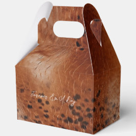 Braun Imitate Leather Wedding Geschenkschachtel