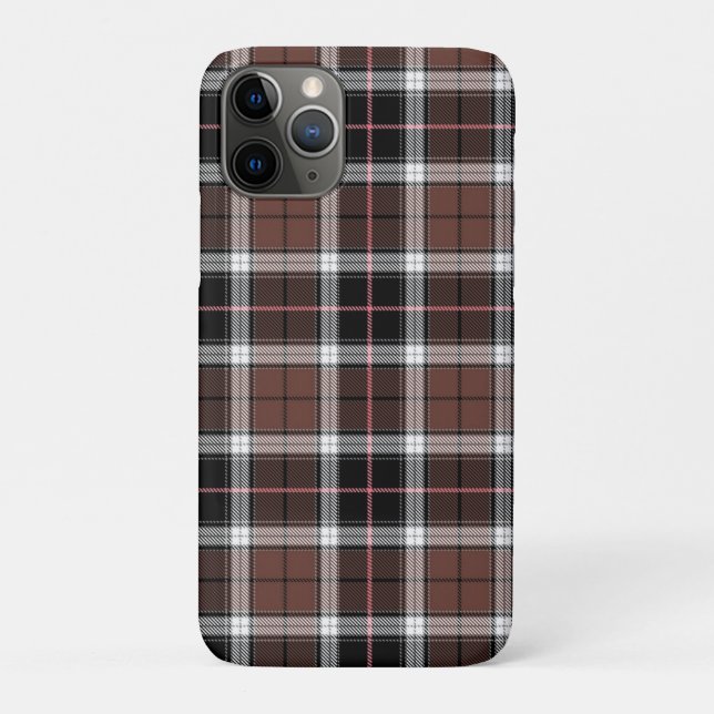 Braun Kariert Case-Mate iPhone Hülle (Rückseite)
