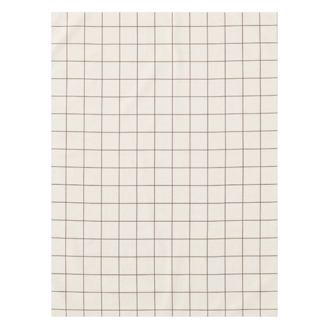 Braun Kariert Großraster Tischdecke (Vorderseite)