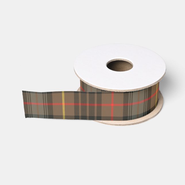Braun Kariert Ripsband (Spule)