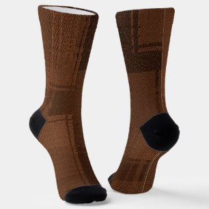 braun Kariert Socken