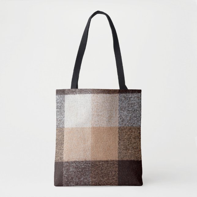 Braun karierte Wolle karierte Textur. Tartan  (Vorderseite)