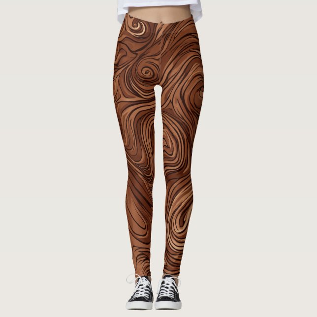Braun Leggings - stilvoll, komfortabel und vielsei (Vorderseite)