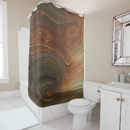 Braun Marmordusche Vorhänge